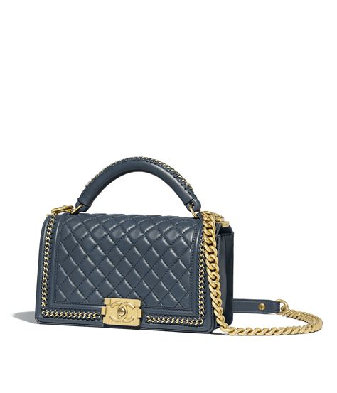 blue chanel boy bag